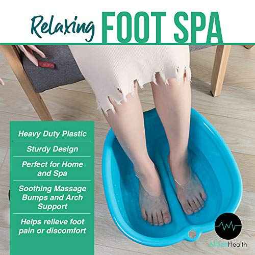 Foot Soaking Bath Basin ? Large Size for Soaking Feet | Pedicure and Massager Tub for at Home Spa Treatment | Callus, Fungus, Dead Skin Remover, Blue