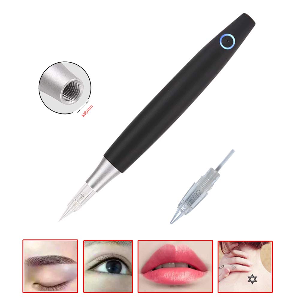 Wireless Permanent Eyebrow Makeup Pen Professional Rechargeable Rotary Machine Device With 10PCS Needles For Eyebrows,Eyeliners, Lips
