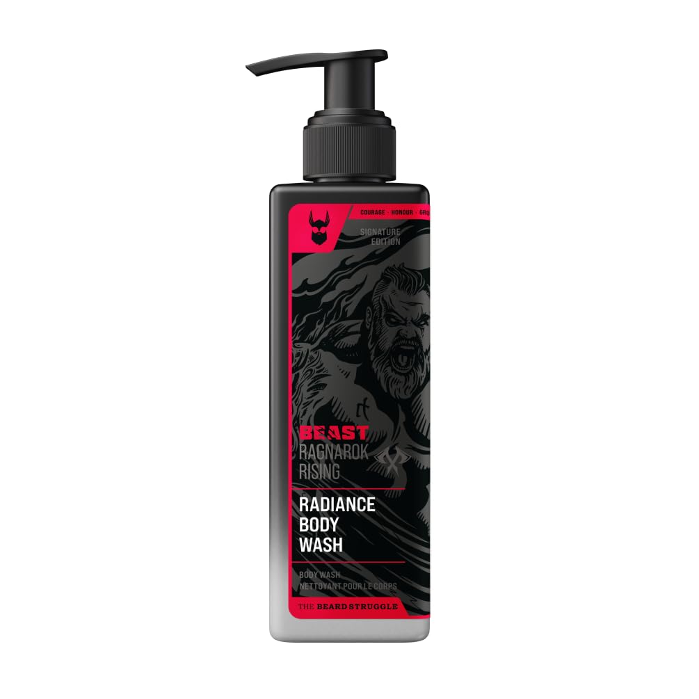Beard Struggle Eddie Hall Body Wash - Ragnarok Rising Cologne Scent | Deep Cleanse, Vegan-Friendly, 8 fl oz