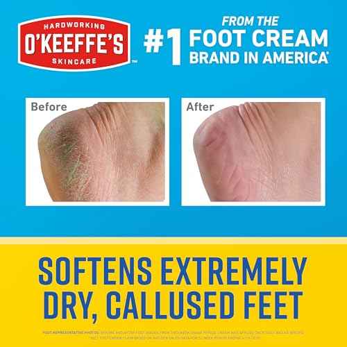 O'Keeffe's for Healthy Feet Intense Renewal Cream with Urea & Alpha Hydroxy Acid - 3 oz Tube (1 Pack) - Chemically Exfoliates and Softens Extremely Callused, Dry Feet
