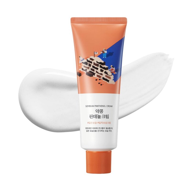 ROUND LAB Soybean Panthenol Cream - 120-Hour Deep Hydration & Skin Barrier Repair | 2.71 Fl Oz, Korean Skincare