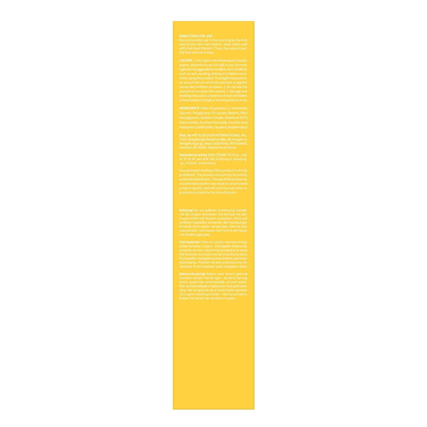 #OOTD Vitamin C Toner for Face – Formula with Niacinamide, Heartleaf, and Squalane – 8.45 FI Oz