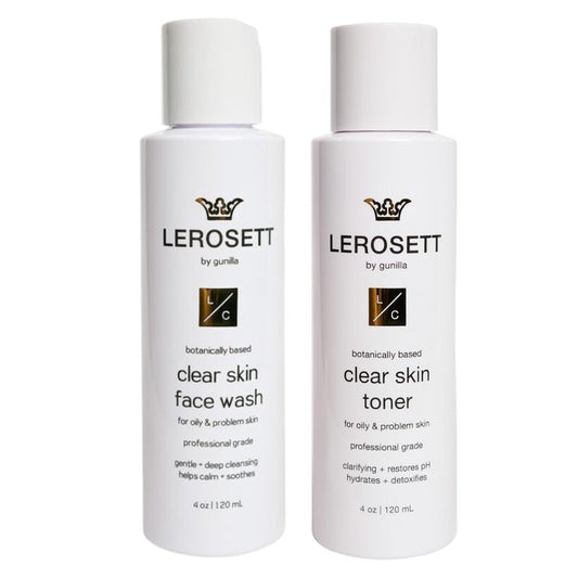 Gunilla Of Sweden LEROSETT Clear Skin Face Wash & Pore Toner Bundle