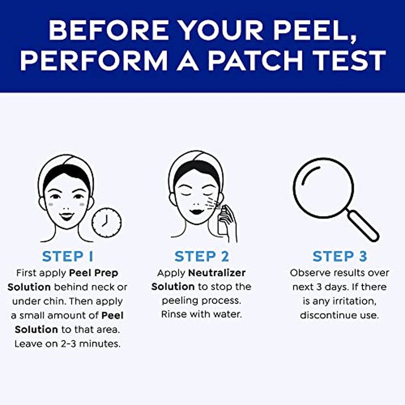 MedPeel Salicylic Acid 20% Essential Peel Kit, Includes Peel, Prep, Neutralizer, Medium Strength Professional Grade Chemical Face Peel for all Skin Tones, 1oz/30ml (Kit of 3)