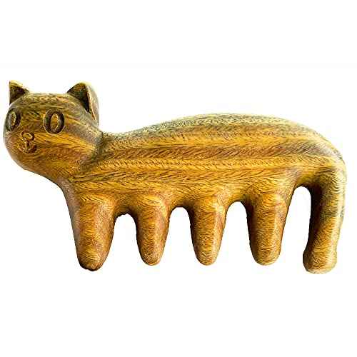 Natural Wood Wide Tooth Hair Comb Head Scalp Massage No Static Green Sandalwood Hair Pick Wooden Comb for Men and Women