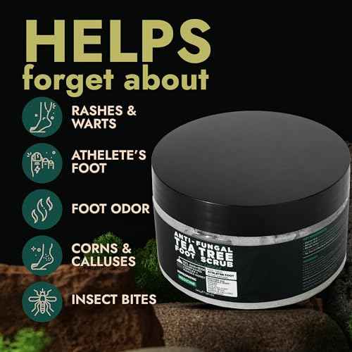 Foot Scrub with Tea Tree Oil | Callus Remover For Feet | Exfoliating Scrub with Salicylic and Glycolic Acid for Dead Skin, Athlete¡¯s Foot, Warts, Corns, Rashes, Foot Odor, Insect Bites and Foot Care