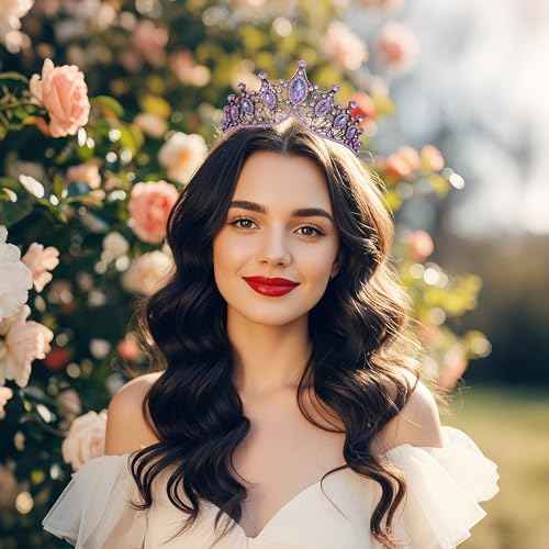 Kamirola Baroque Queen Crown,Rhinestone Wedding Bridal Crown and Tiaras Crystal Headband For Birthday Prom Pageant Party halloween¡¦ TR09