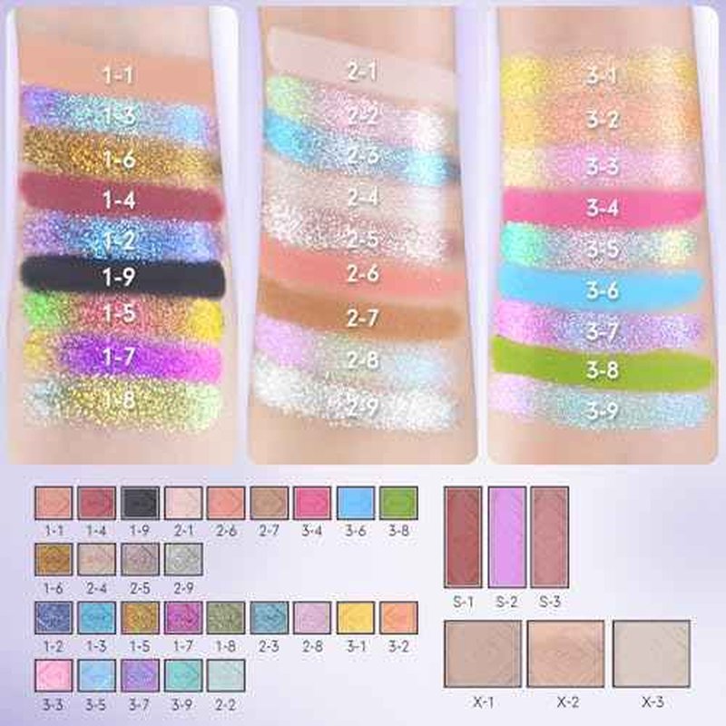 CHARMACY Chameleon All-in-One Palette, Intense Color Shifting, Makeup Set for Women&Beginner Blush, Highlighter, Contour, Eyeshadow & Eyeliner, Face & Eye Make up Gift Set For Girl (1.76 Ounce)