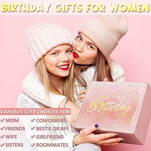 Birthday Gifts for Women Friendship, Rose Relaxing Spa Gifts Basket Set for Women, Self Care Gift Unique Happy Birthday Gifts Idea for Mom Her Best Friend Sister Wife Girlfriend Coworker Teacher Nurse