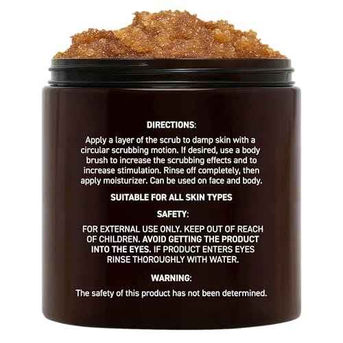 Brooklyn Botany Brown Sugar Body Scrub - Moisturizing and Exfoliating Body, Face, Hand, Foot Scrub - Fights Acne, Fine Lines & Wrinkles, Great Gifts For Women & Men - 10 oz