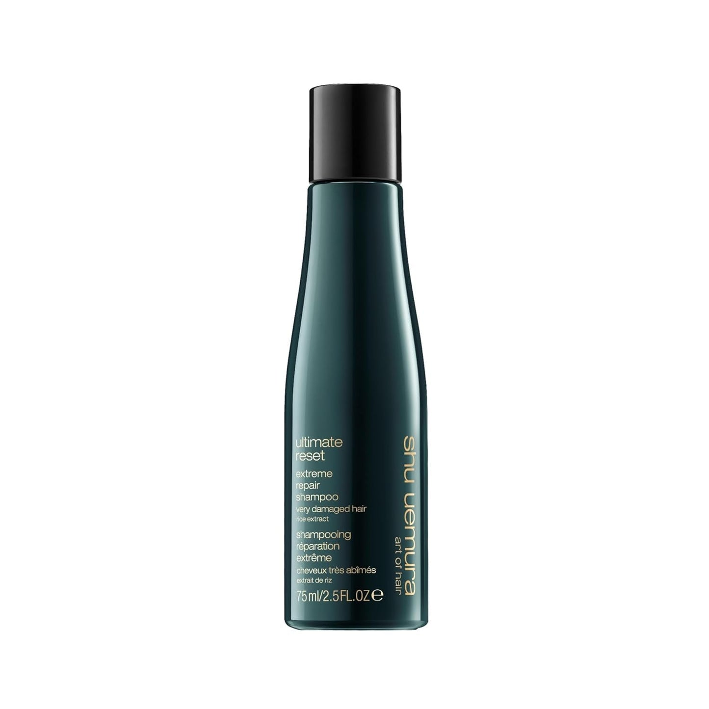 shu uemura art of hair Ultimate Reset Extreme Repair Shampoo - Strengthens to Reduce Breakage and Split Ends, Deeply Conditions and Nourishes Damaged Hair, With Japanese Rice Extract, 2.5 Fl Oz