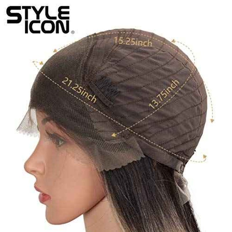 Style Icon Easy-360 Lace Wigs 28" Free Part Lace Frontal Wigs Long Straight Wig Ombre Blonde Synthetic Wig(28", SOP 22613)