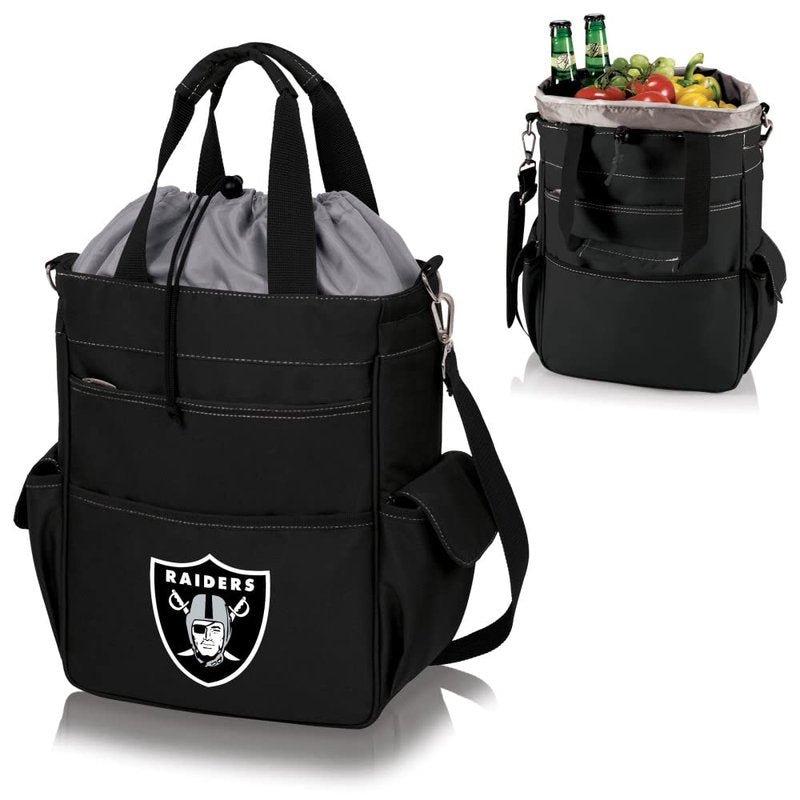 PICNIC TIME Black Las Vegas Raiders Activo Cooler Tote