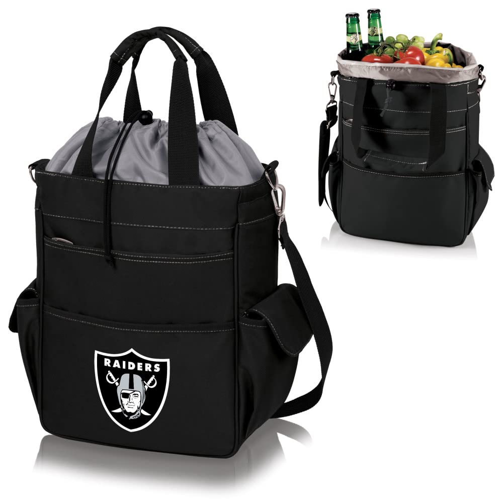 PICNIC TIME Black Las Vegas Raiders Activo Cooler Tote