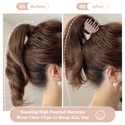 1.6" Matte Small Double Row Teeth Hair Clips for Women - Strong Hold Jaw Clamps for Thin, Fine & Thick Hair