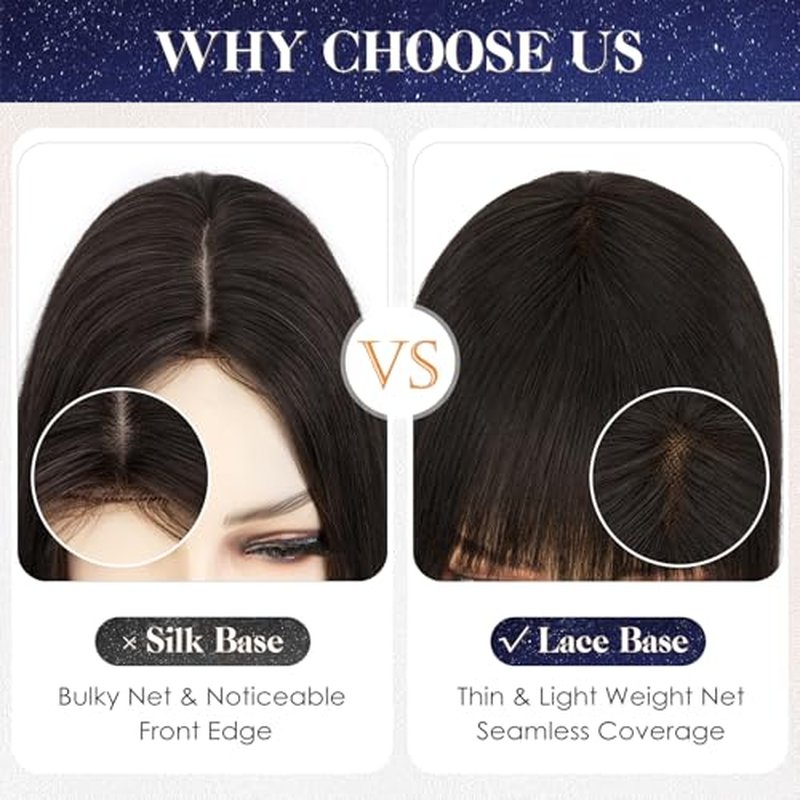 MY-LADY Human Hair Toppers for Women Real Human Hair with Bangs Thin 9 * 12CM Lace Base Clip in Remy Hairpieces Hand-Tied Light Weight 12 Inch Natural Black