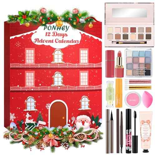 Makeup Advent Calendar 2025,12 Days Christams Advent Beauty Calendar,Countdown Calendar For Girls Teens Women Adult,Xmas Holiday Beauty & Cosmetic Surprise Gif