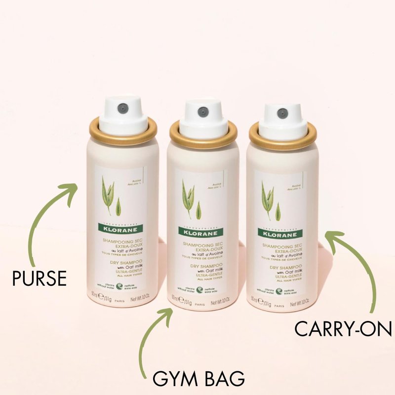 Klorane Dry Shampoo with Oat Milk 3-To-Go Bundle