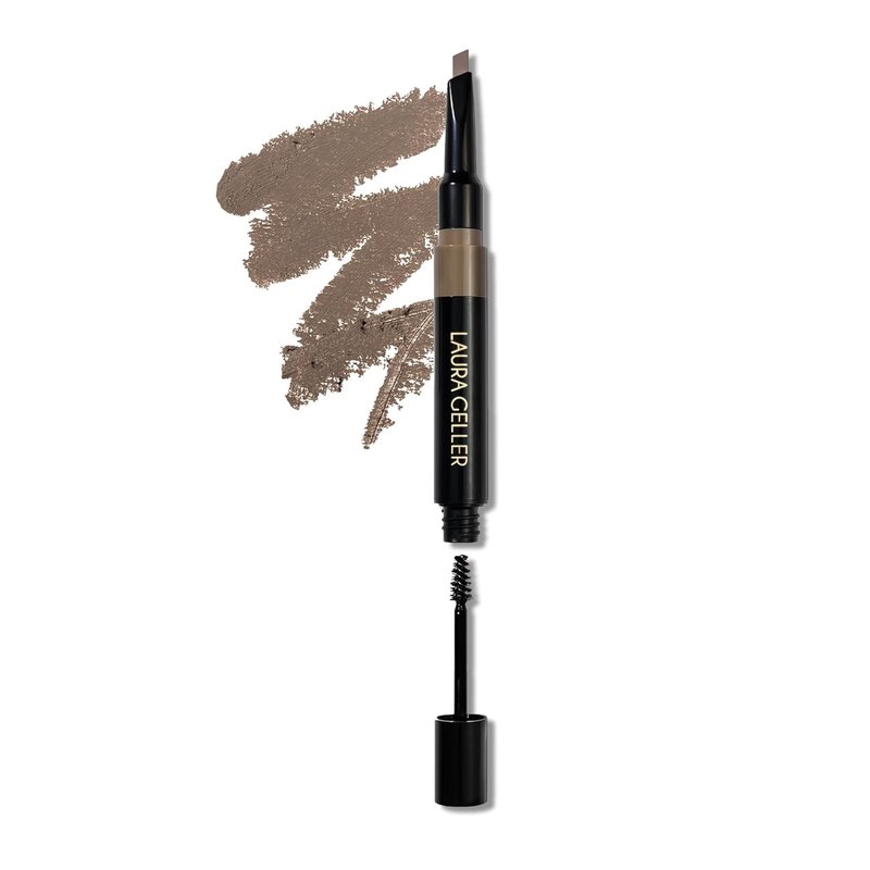 Laura Geller Waterproof Eyebrow Pencil & Brow Gel - Taupe | Fills Sparse Brows, Defines & Sets, Smudge-Proof