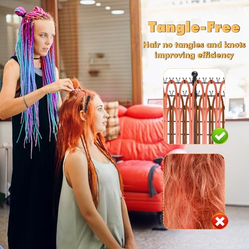 Portable Braiding Hair Rack with Wheels & Storage Drawers,280 Pegs Hair Extension Holder Hanger for Braiding Hair Separator Stand Display,Hair Rack with Stylist Hair braiding Tools(Black)