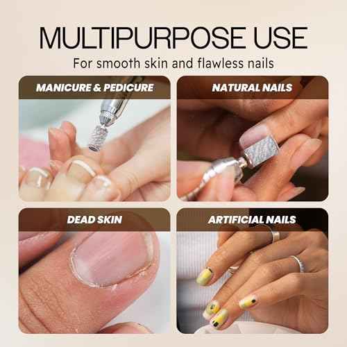 100 Pieces Large Nail Sanding Bands Professional Nail Manicure Great Fit for Nail Drill Bits for Acrylic Nails (240 Grit, Zebra)