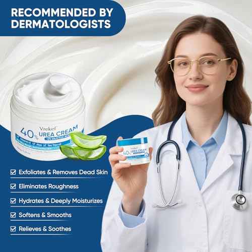 Urea Cream 40% Plus Salicylic Acid 2%, Urea Cream 40 Percent for Feet Maximum Strength, Foot Cream for Dry Heels Cracked