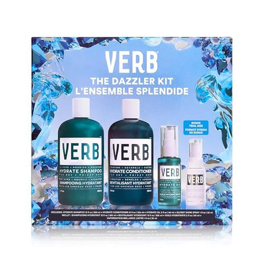 VERB Hydrate Oil - Add Moisture -Increases Shine - Smooth Frizz - Heat Protection for Dry + Frizzy Hair - Amber + Warm Jasmine Scent