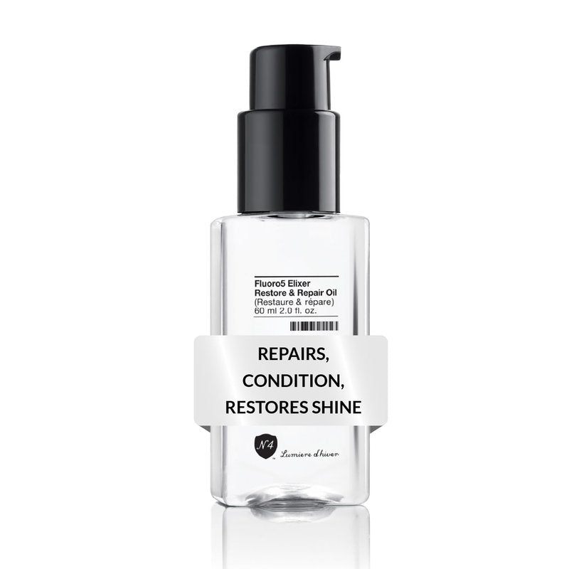 Number 4 Hair Oil - Fluoro5 Elixir Restore & Repair Anti-Frizz Serum for Damaged Hair | 2.0 oz