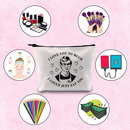 TSOTMO Horror Movie Gift Horror Inspired Gift Makeup Bag Gift True Crime Lover Gift for Mom Women(JUST EAT YOU)