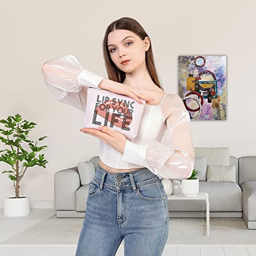 BDPWSS Drag Queen Gift Lip Sync For Your Life Makeup Bag Drag Race Inspired Cosmetic Bag (Lip Sync Life)