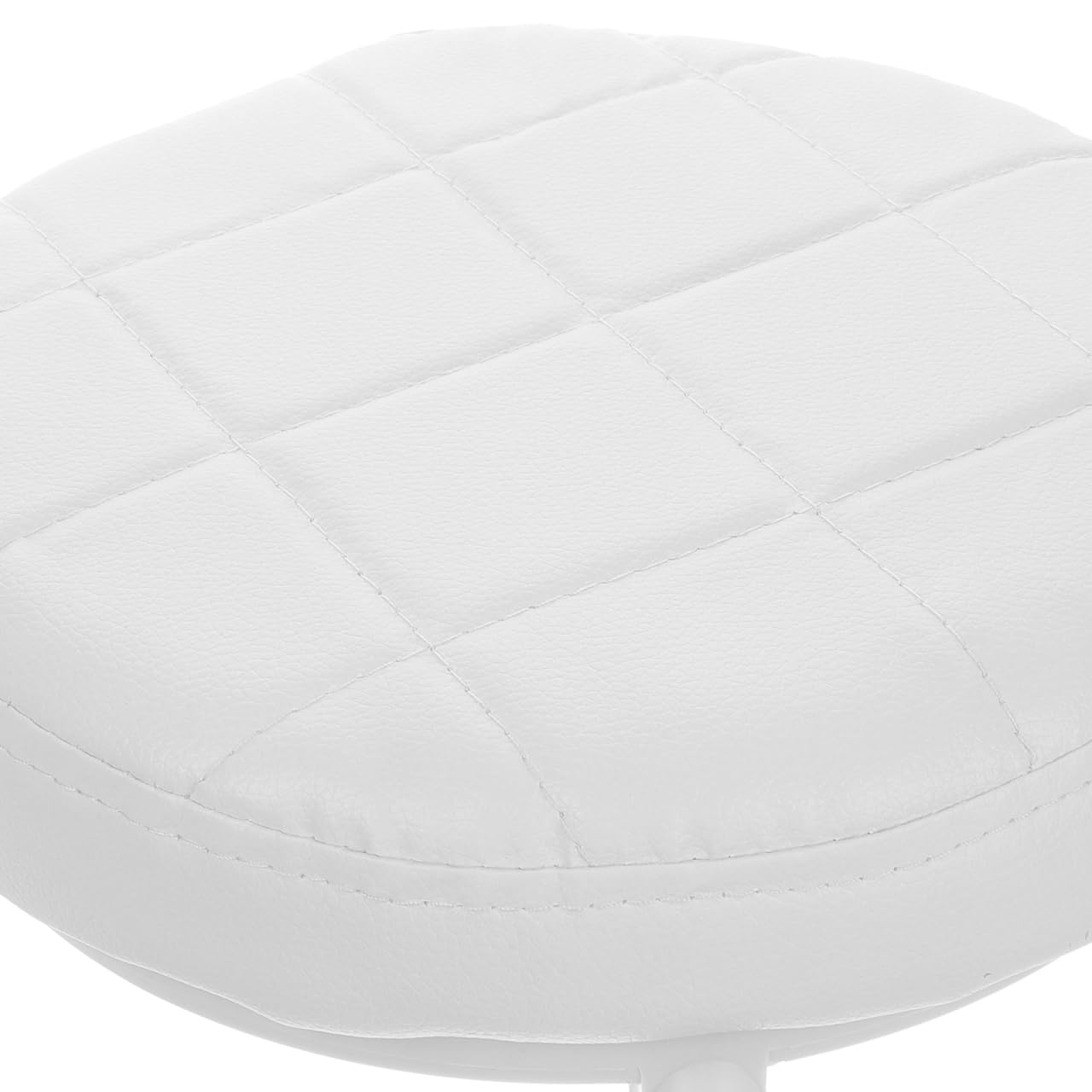 Healeved Rolling Beauty Stool with Swivel Wheels Pu Cushioned Seat Small Round Manicure Stool for Pedicure Spa Massage Salon Chair 10.24X13.39X10.24 Inches