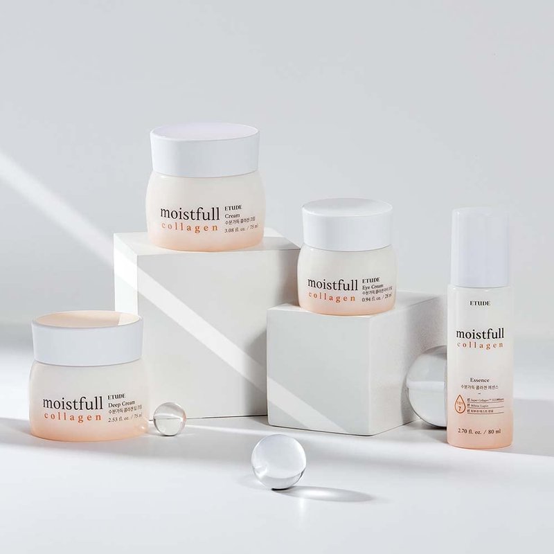 Etude Moistfull Collagen Cream - Deep Moisturizing Face Moisturizer with Macadamia Oil & Lupinus Protein | 2.53 Fl Oz