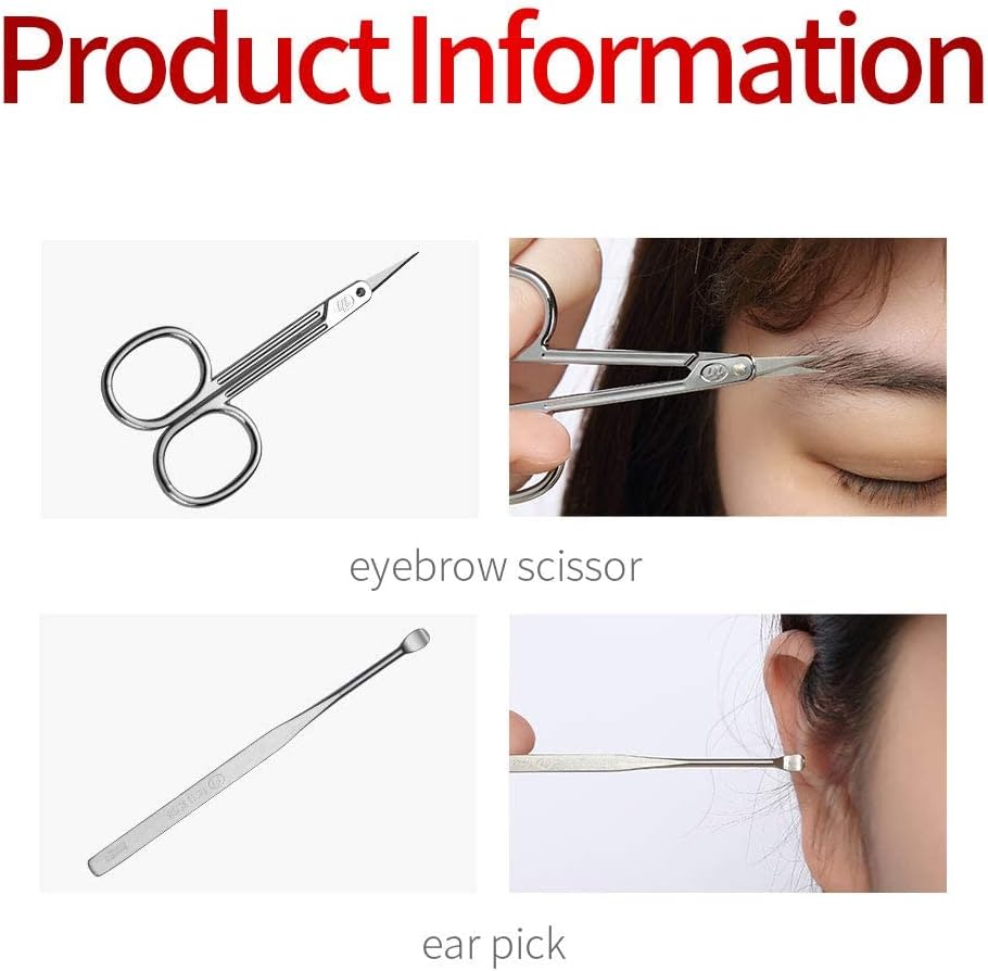 Three Seven (777) Korean Nail Clipper Set - 7-Piece Travel Manicure Kit, Made in Korea