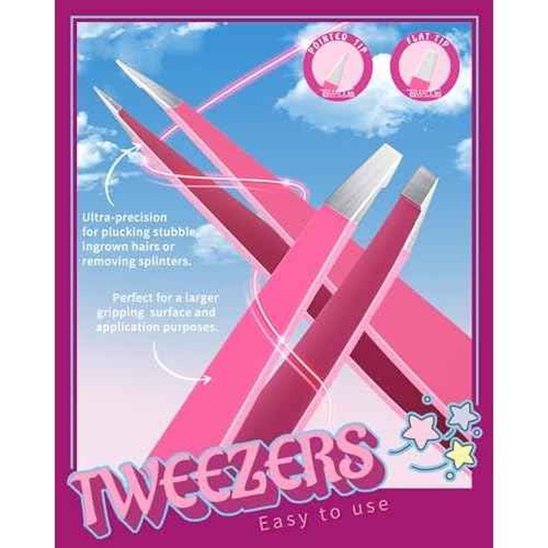 TsMADDTs 6 PCS Eyebrow Tweezers Set, Tweezers for Women Facial Hair with Curved Scissor and Eyebrow Brush for Ingrown Hair