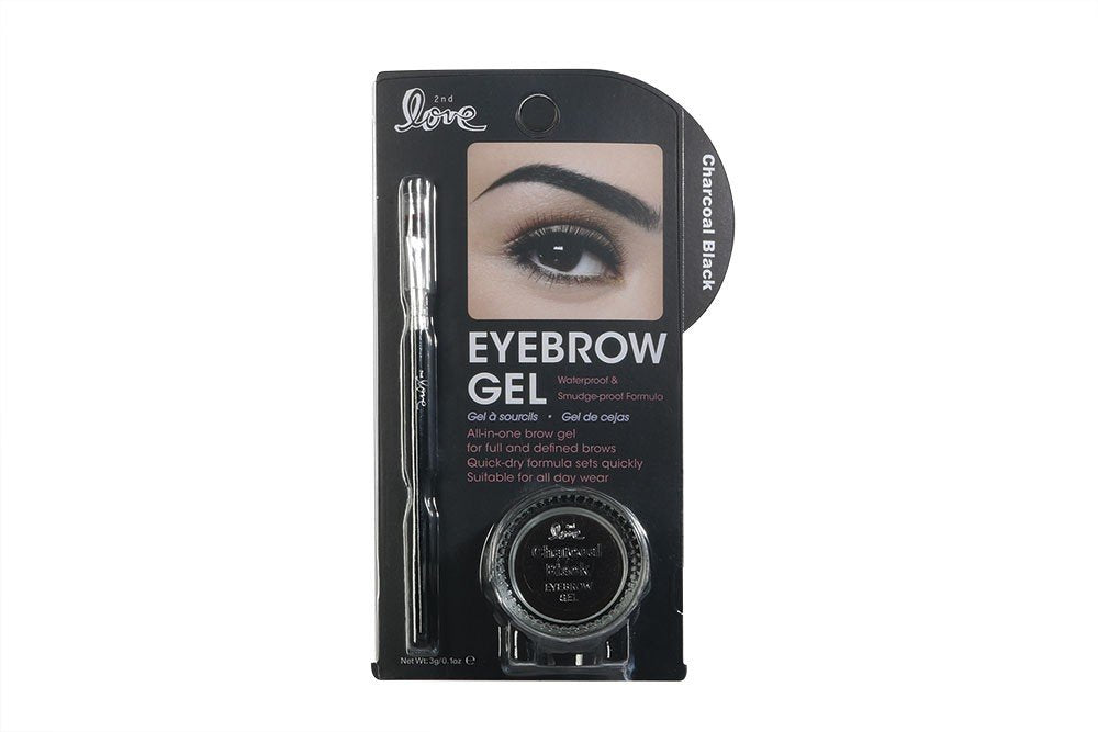 Eyebrow Gel - Waterproof Smudge-Proof Formula with Brush | 03 Charcoal Black