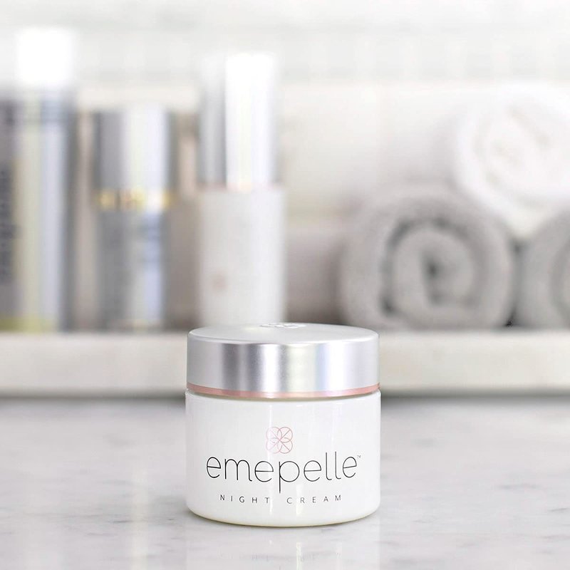 Emepelle Night Cream with MEP Technology, Retinol and Peptide Moisturizer Repair Cream for Aging Skin with Emollients and Humectants, 1.7 Oz