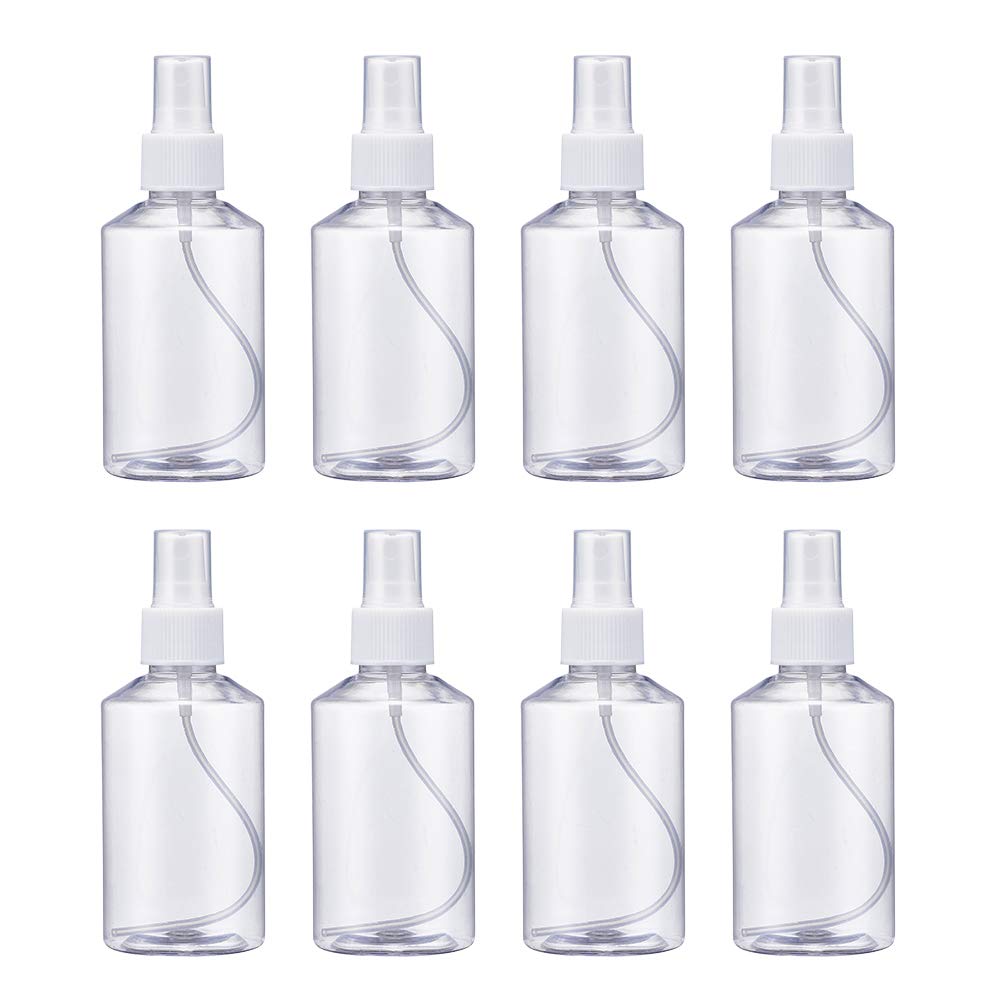 Pandahall 15Pcs Fine Mist Spray Bottles Empty Plastic Reusable Bottles with Pumps Clear 150ml/5oz for Essential Oils, Face Spray, Hair Spray, Travel