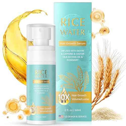 Hair Growth Serum Oil for Women - Rosemary Batana Rice Water Biotin Hair Spray for Hair Growth - Hair Growth Thickening Product - Hair Loss/Shedding,Thin, Dry & Damaged for Women Men(60 ML/2.0FL.oz)
