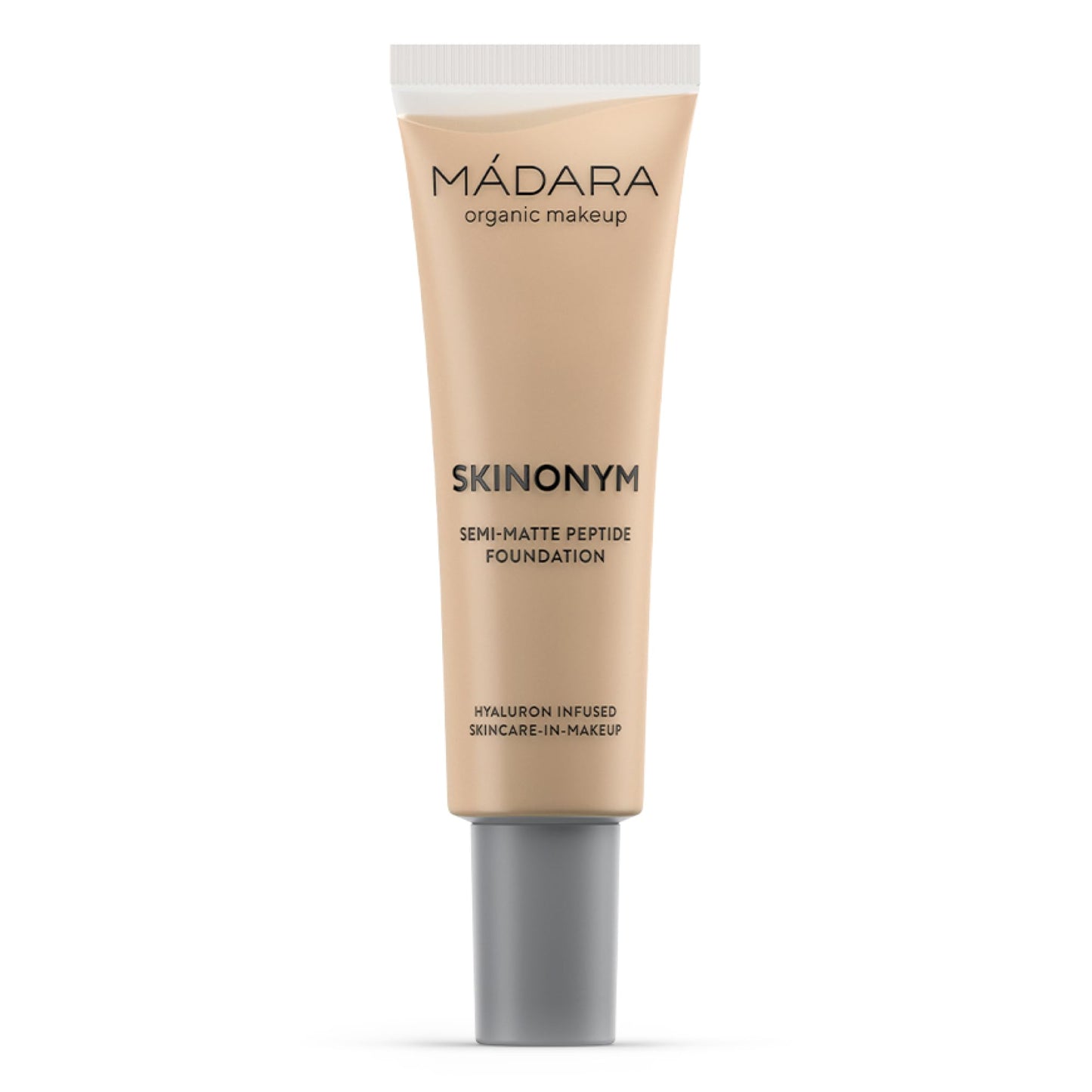 MADARA SKINONYM Semi-Matte Peptide Foundation Shade 35 True Beige 30 ml, Liquid Mineral Foundation with Hyaluronic Acid, Buildable Medium Coverage, Natural Finish for Mature Skin, ECOCERT Certified