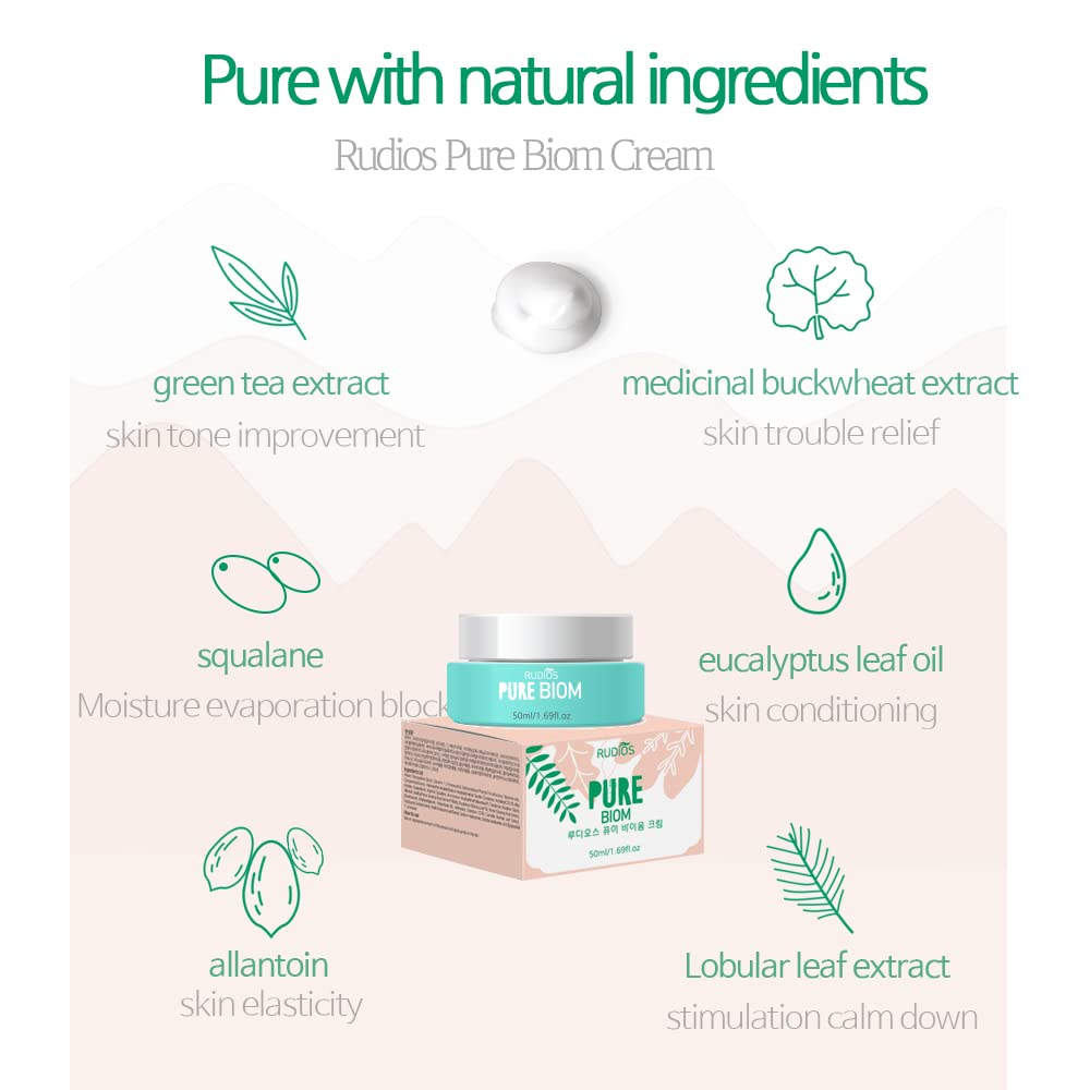 RUDIOS Pure Biom Facial Moisture Cream (50ml 1.69 fl oz)