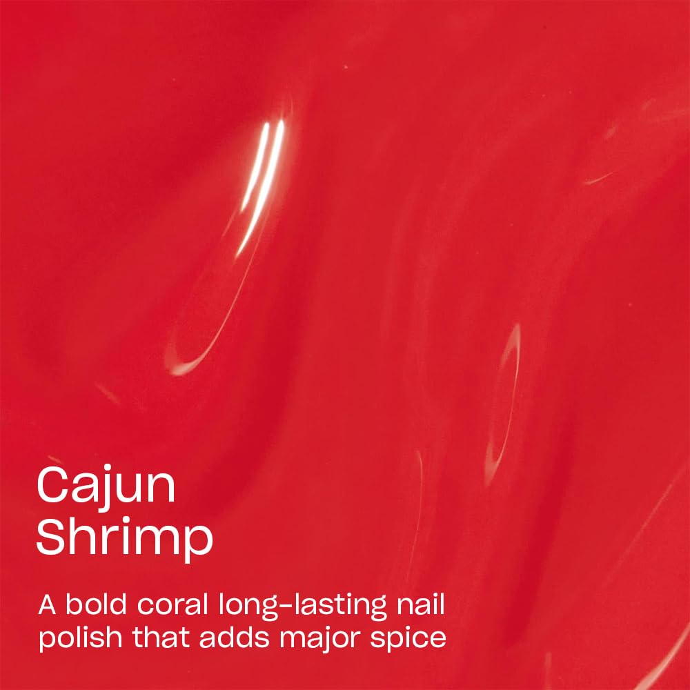OPI Infinite Shine Cajun Shrimp - Bright Coral Red Long-Lasting Gel Nail Polish | Vegan, Streak-Free Finish