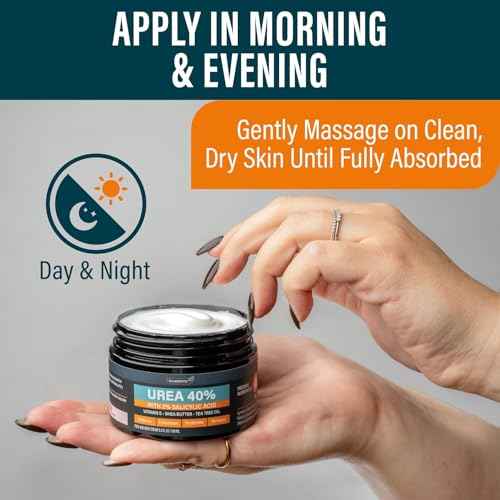 NUVADERMIS Urea Cream 40 Percent for Feet Maximum Strength - 40% Urea Foot Cream for Dry Cracked Heels and Feet - 2% Salicylic Acid, Shea Butter, Tea Tree Oil, Vitamin E - 5.3 fl oz