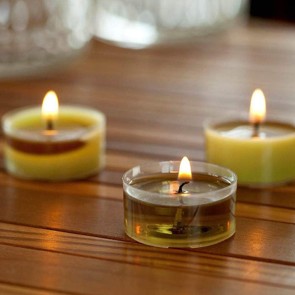 Morning Breeze Scented Tealights - Spaas 24 Clear Cup Candles, 4.5 Hour Burn Time