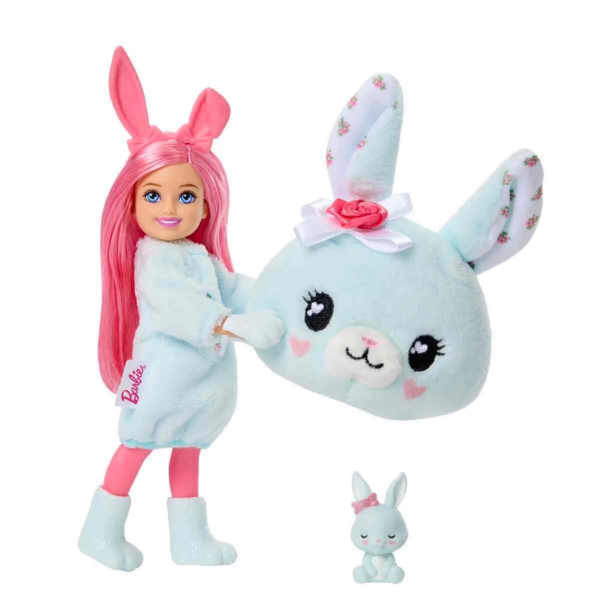 Barbie Cutie Reveal Cuddly Series Chelsea Small Dolls & Accessories with 6 Surprises Including Color Change & Mini Pet (Styles May Vary)