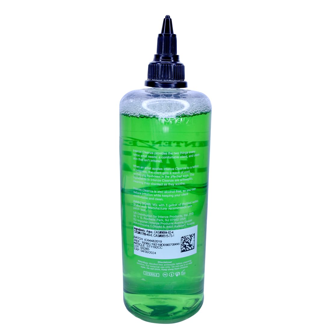 Intenze Tattoo Cleanse Concentrate - 12oz | Gentle Skin Cleanser for Tattoos