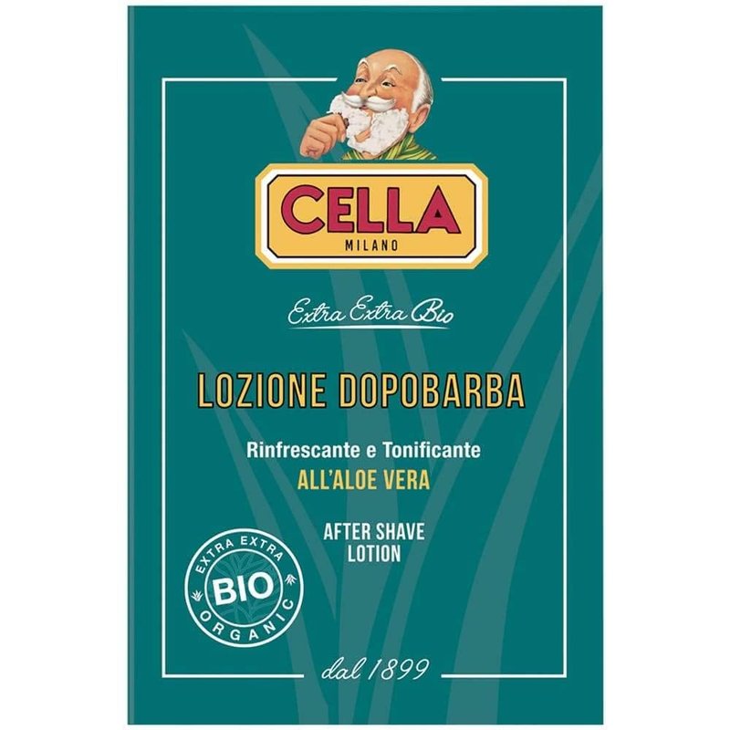 Cella Milano Aloe Vera After‑Shave Splash, 100 ml – Invigorates & Cools Skin with Classic Barbershop Scent – Made in Italy
