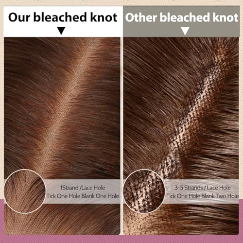 SFD 30Inch Chocolate Brown Glueless Wigs Human Hair Pre Plucked Pre Cut 200% Density Wear And Go Glueless Brown Human Hair Wig 7x5 Lace Body Wave Lace Wig