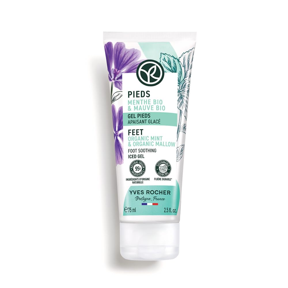 Yves Rocher Cooling Gel for Leg Fatigue Relief - Organic Mint, 75 ml | 2.5 fl. oz.