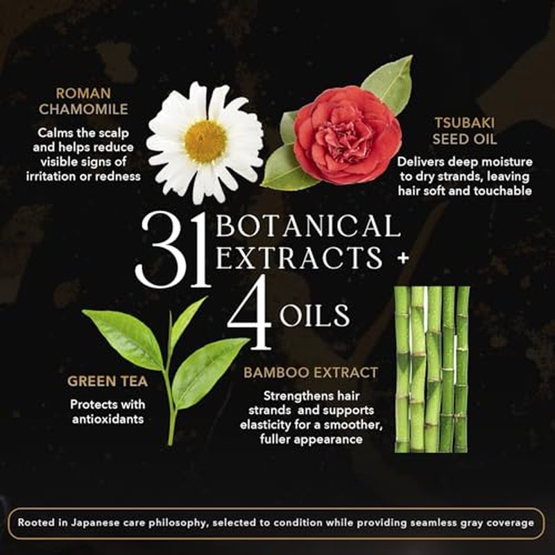 Color Treatment for Gray Coverage ? Subtle, Gradual Semi-Permanent Hair Color ? Hydrating, Sulfate-Free, Ammonia-Free, Vegan Color Depositing with 31 Botanical Extracts (Dark Brown)