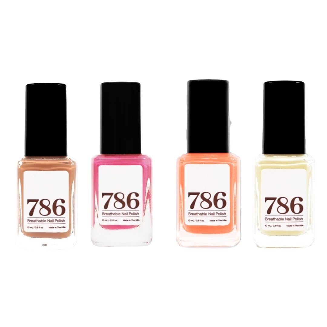786 Cosmetics – 4 Piece Set: Breathable Nail Polish - Vegan, Cruelty-Free, Healthy, Halal, Fast-Drying (Kids Set)